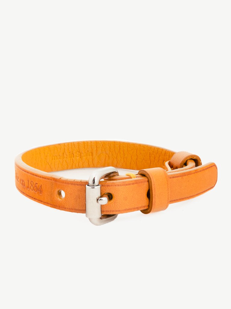 Louis Vuitton Mustard-Yellow Leather Logo-Stamped Bracelet